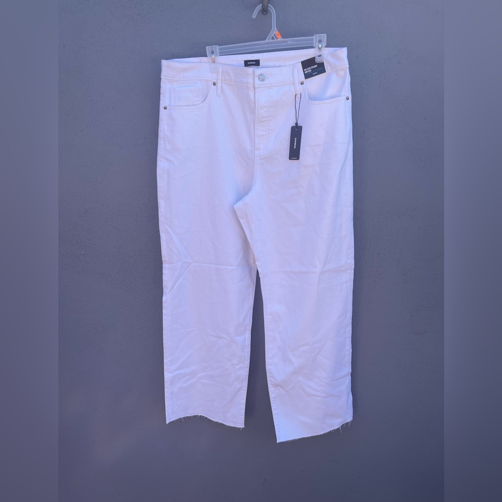 Express Relaxed White Jeans